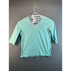 Krazy Kat Women Pullover 3/4 Sleeve‎ Top Butterfly Applique Size 2X